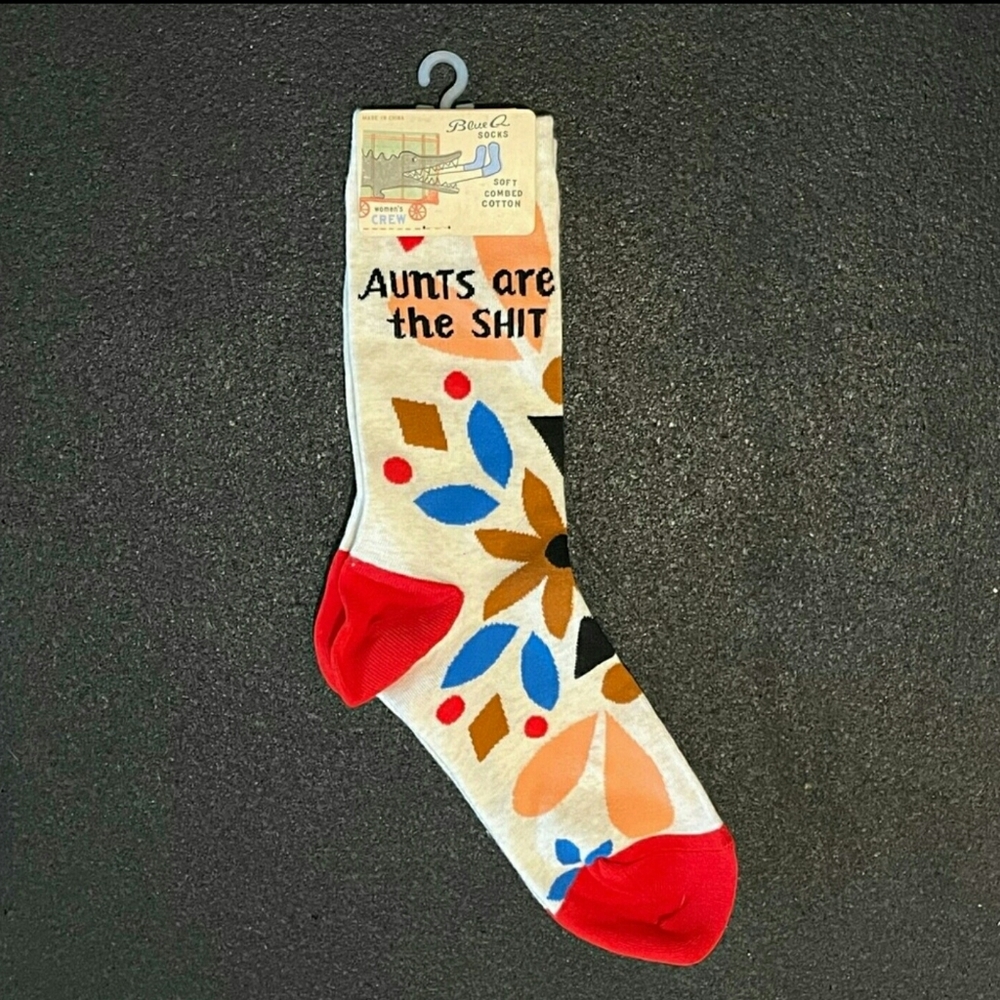 BNWT - "Aunts Are The Sh*t"  Women's Novelty Crew Socks